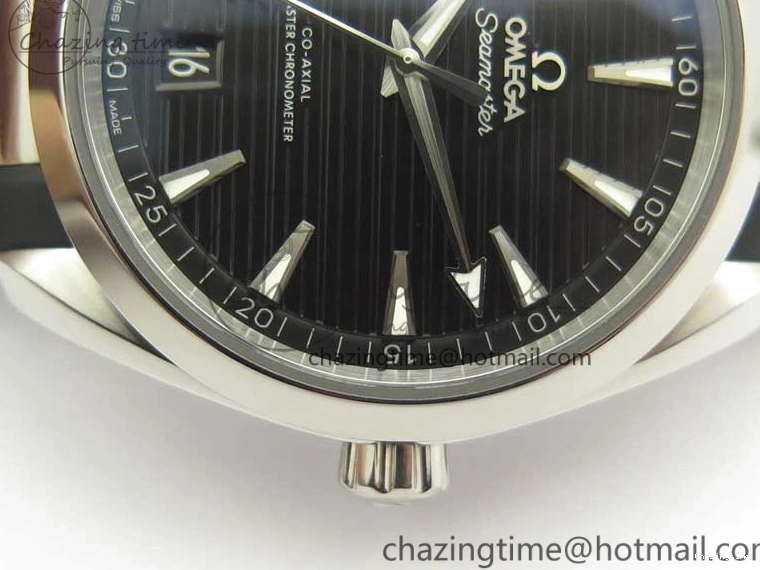 0312 Aqua Terra 150M Master Chronometers VSF 1:1 Best Edition Black Dial SS Hand on Black Rubber Strap A8900 Super Clone Unisex 8005